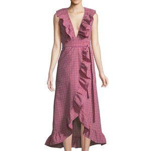 MISA Stella Red Gingham Dress S NWT